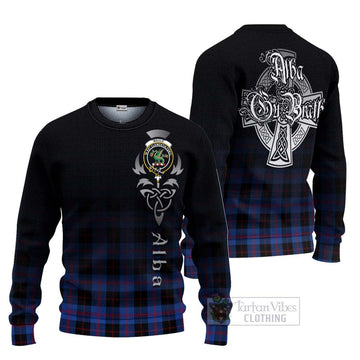 Tartan Vibes Clothing Maule Tartan Knitted Sweater Featuring Alba Gu Brath Family Crest Celtic Inspired