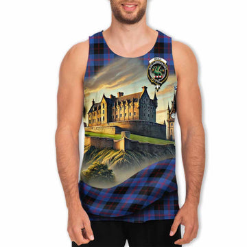 Maule Tartan Family Crest Men's Tank Top with Scottish Ancient Castle Style