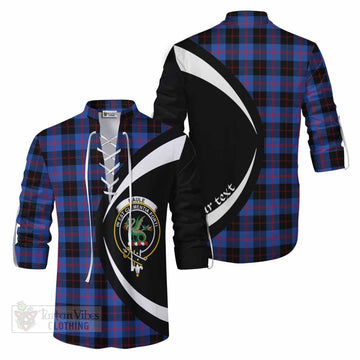 Tartan Vibes Clothing Maule Tartan Ghillie Kilt Shirt with Family Crest Circle Style