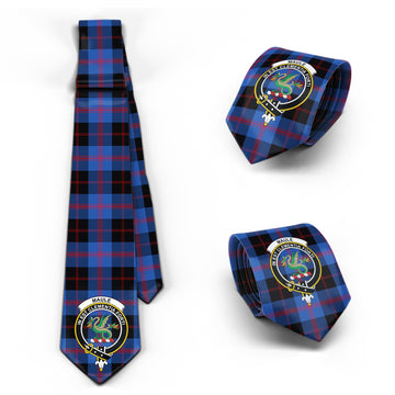 Maule Tartan Classic Necktie with Family Crest
