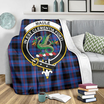 Maule Tartan Blanket with Family Crest