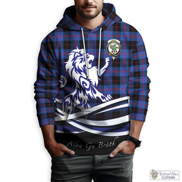 Maule Tartan Hoodie with Alba Gu Brath Regal Lion Emblem