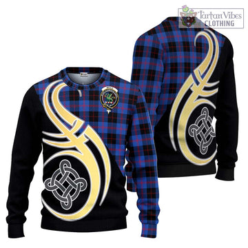 Maule Tartan Ugly Sweater with Family Crest and Celtic Symbol Style