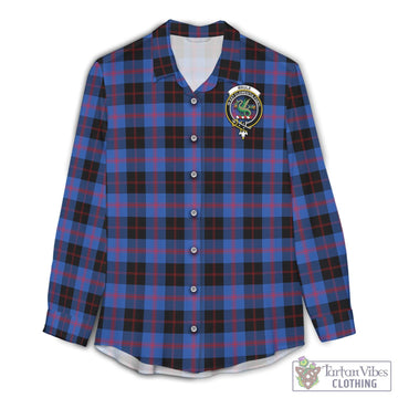 Tartan Vibes Clothing Maule Tartan Womens Casual Shirt with Family Crest