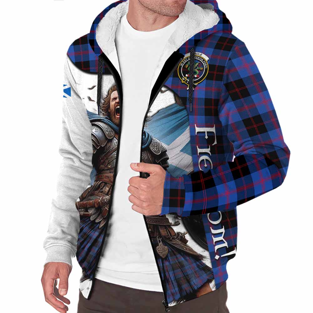 Tartan Vibes Clothing Maule Crest Tartan Sherpa Hoodie Inspired by the Freedom of Scottish Warrior