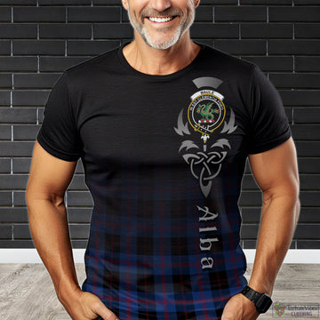 Tartan Vibes Clothing Maule Tartan T-Shirt Featuring Alba Gu Brath Family Crest Celtic Inspired