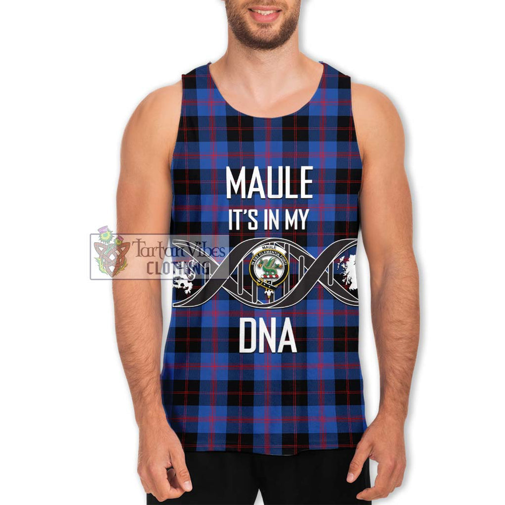 Maule Tartan Men's Tank Top with Family Crest DNA In Me Style Men - Tartanvibesclothing Shop