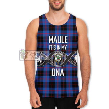 Maule Tartan Men's Tank Top with Family Crest DNA In Me Style Men - Tartanvibesclothing Shop