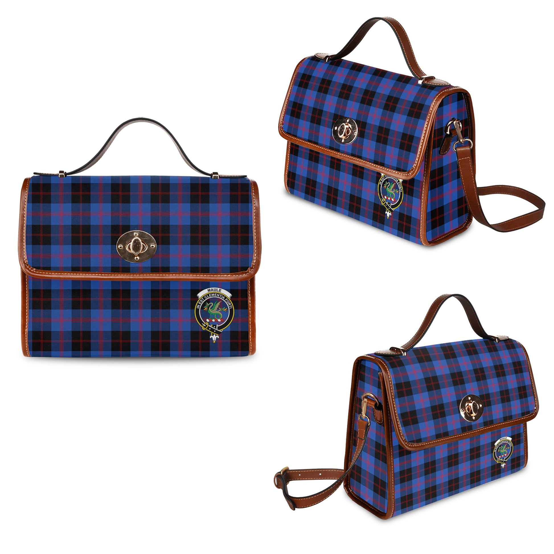 maule-tartan-leather-strap-waterproof-canvas-bag-with-family-crest