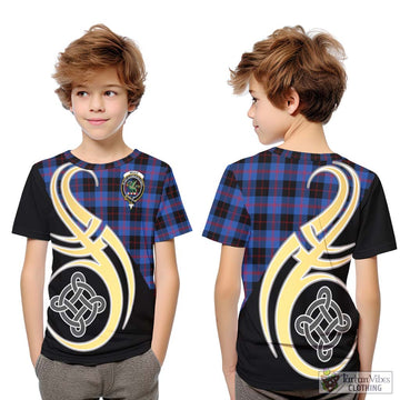 Maule Tartan Kid T-Shirt with Family Crest and Celtic Symbol Style Youth XL Size14 - Tartan Vibes Clothing