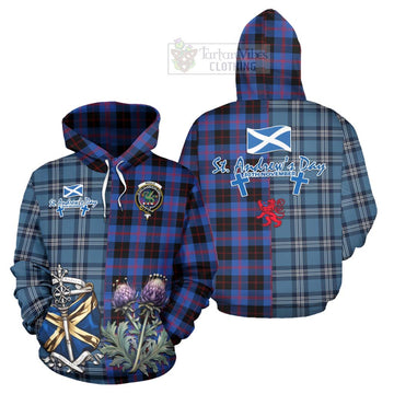 Maule Tartan Hoodie Happy St. Andrew's Day Half Tartan Style