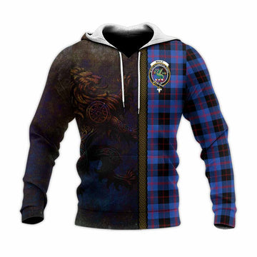 Maule Tartan Family Crest Knitted Hoodie Alba Gu Brath Be Brave Lion Ancient Style