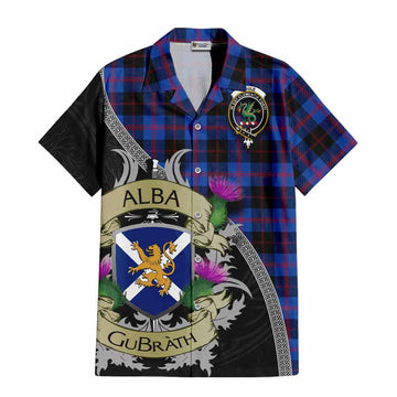 Maule Tartan Family Crest Hawaiian Shirt Lion Rampant Royal Thistle Shield Celtic Inspired
