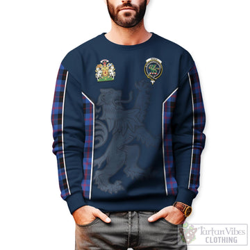 Maule Tartan Sweater with Family Crest and Lion Rampant Vibes Sport Style