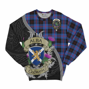 Maule Tartan Family Crest Sweatshirt Lion Rampant Royal Thistle Shield Celtic Inspired