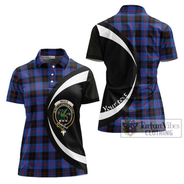 Maule Tartan Women's Polo Shirt with Family Crest Circle Style Women - Tartan Vibes Clothing