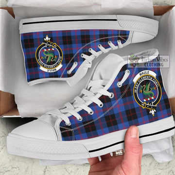 Maule Tartan High Top Shoes with Family Crest