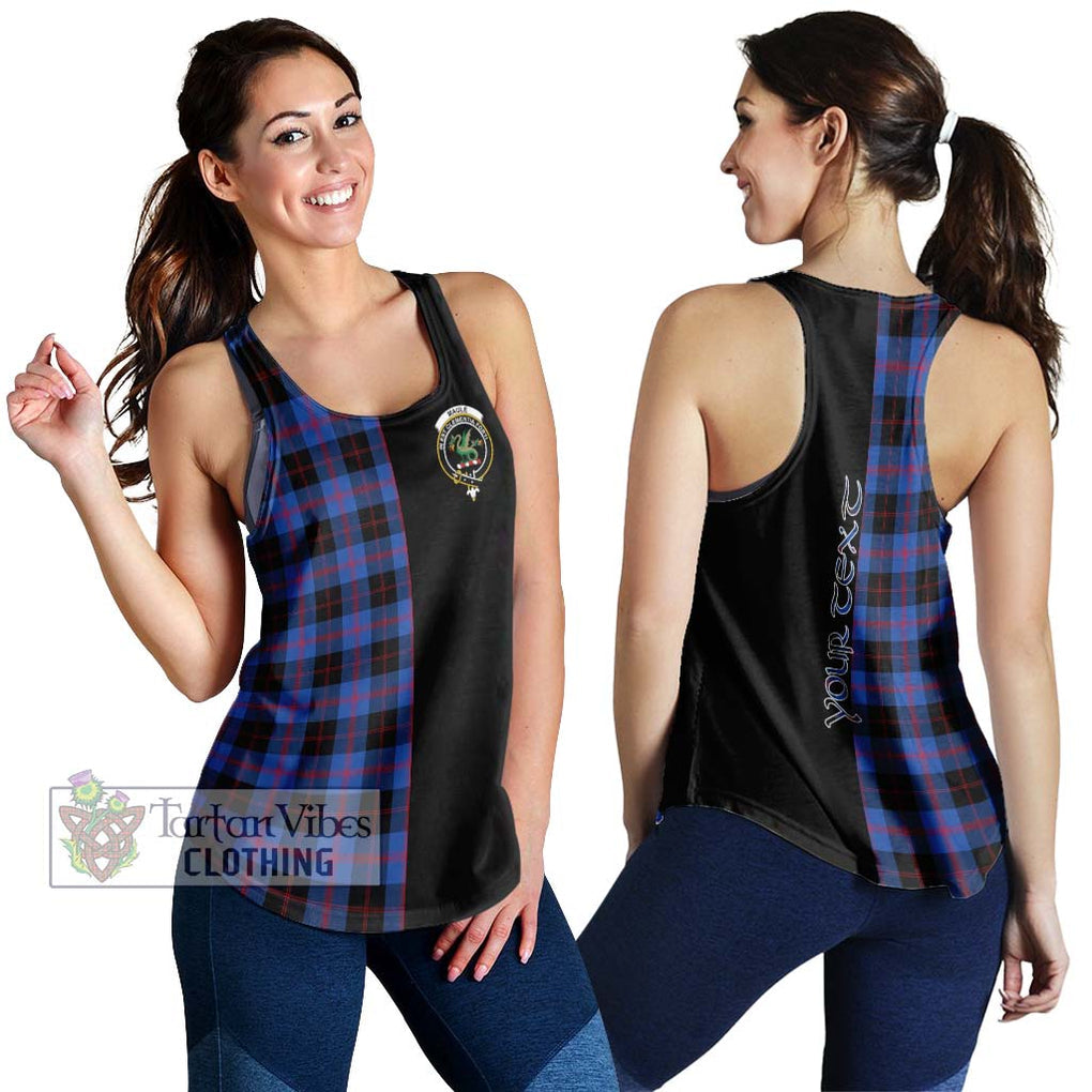 Maule Tartan Women's Racerback Tanks with Family Crest and Half Of Me Style 4XL - Tartanvibesclothing Shop