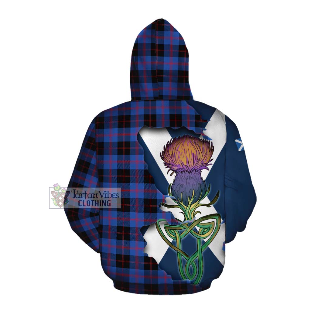 Tartan Vibes Clothing Maule Tartan Family Crest Cotton Hoodie Scottish Thistle Celtic Inspired