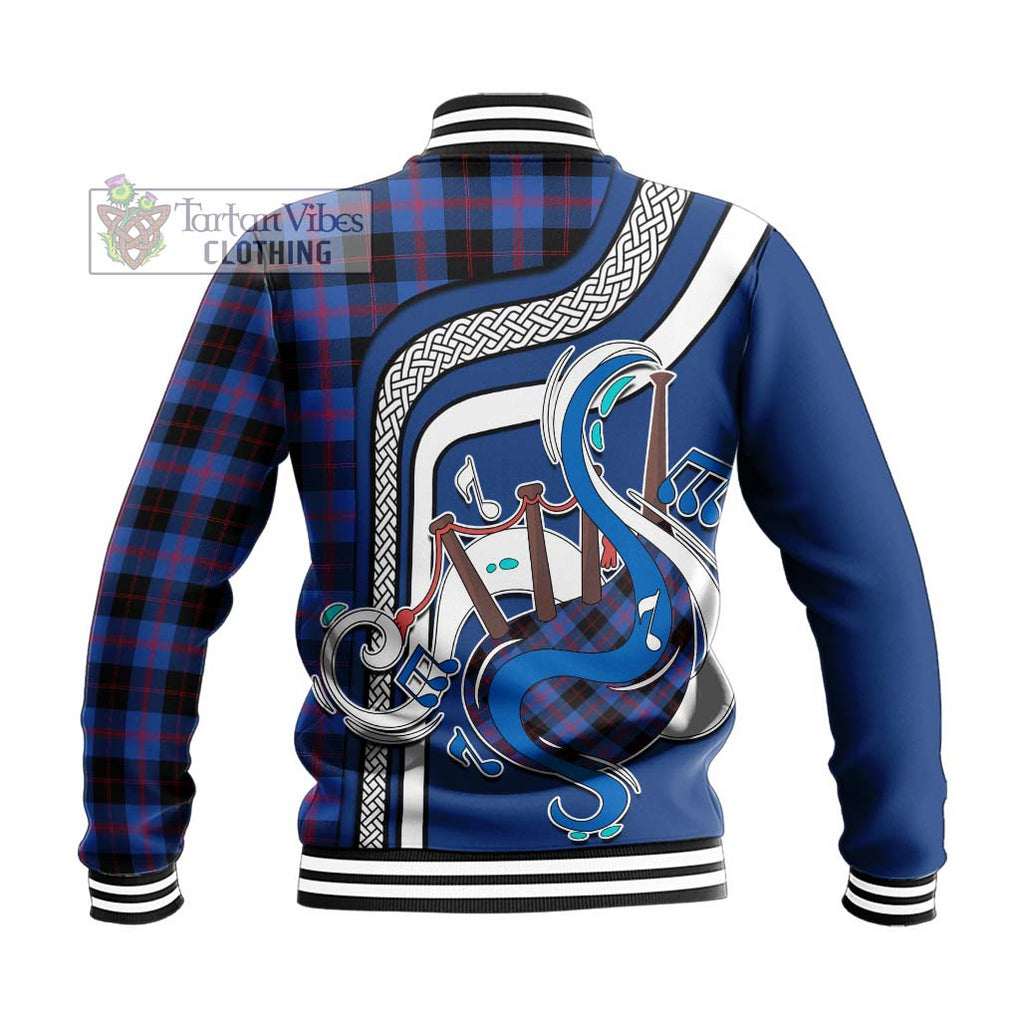 Tartan Vibes Clothing Maule Tartan Baseball Jacket with Epic Bagpipe Style