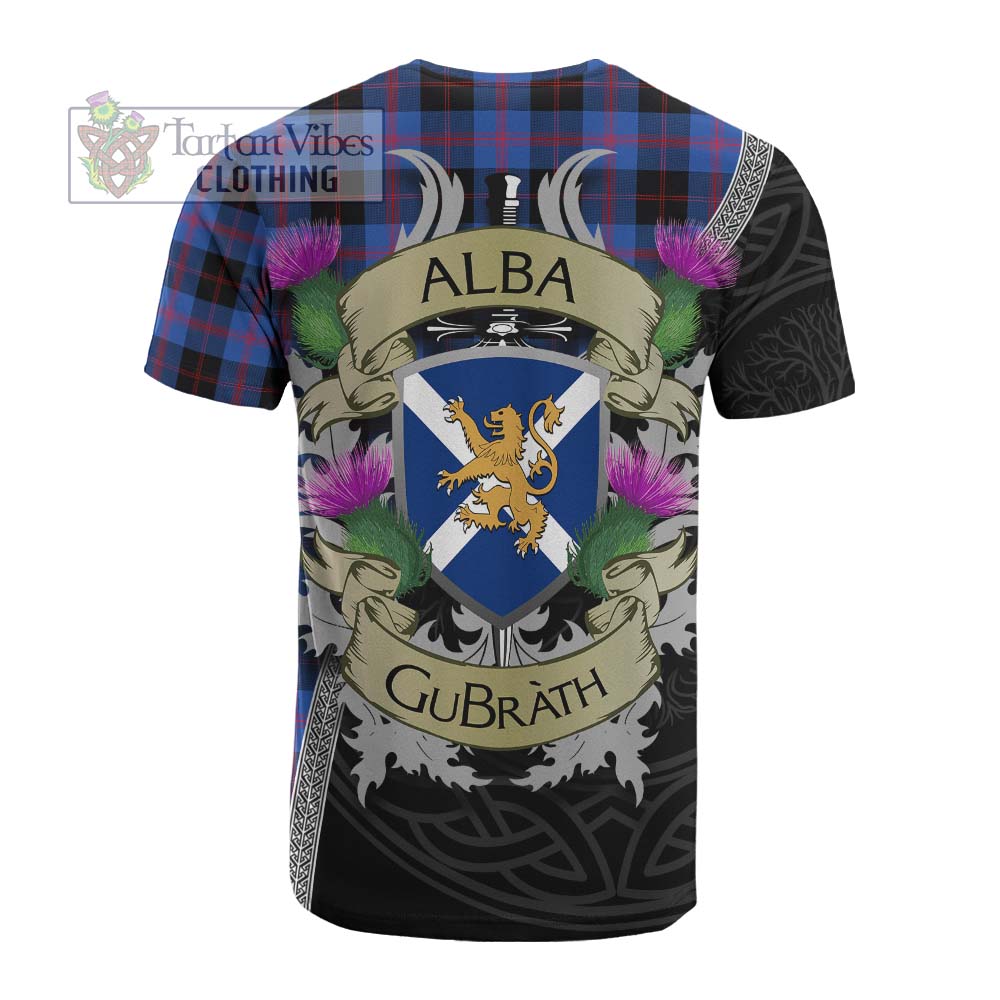 Tartan Vibes Clothing Maule Tartan Family Crest Cotton T-shirt Lion Rampant Royal Thistle Shield Celtic Inspired