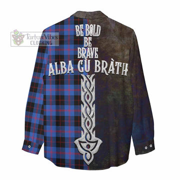 Maule Tartan Family Crest Women's Casual Shirt Alba Gu Brath Be Brave Lion Ancient Style