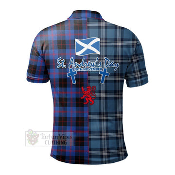 Tartan Vibes Clothing Maule Tartan Polo Shirt Happy St. Andrew's Day Half Tartan Style
