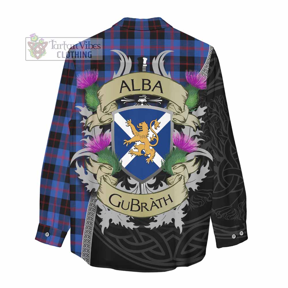 Tartan Vibes Clothing Maule Tartan Family Crest Women's Casual Shirt Lion Rampant Royal Thistle Shield Celtic Inspired