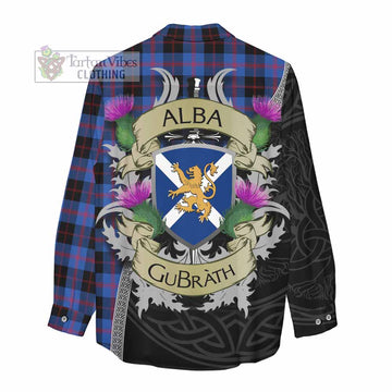 Tartan Vibes Clothing Maule Tartan Family Crest Women's Casual Shirt Lion Rampant Royal Thistle Shield Celtic Inspired