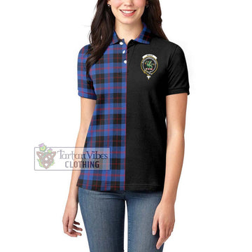 Maule Tartan Women's Polo Shirt with Family Crest and Half Of Me Style - Tartanvibesclothing Shop