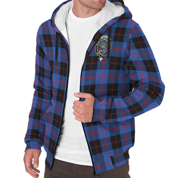 Maule Tartan Sherpa Hoodie with Family Crest
