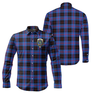 Maule Tartan Long Sleeve Button Up Shirt with Family Crest