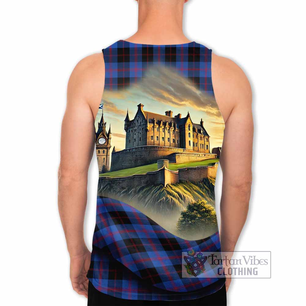Tartan Vibes Clothing Maule Tartan Family Crest Men's Tank Top with Scottish Ancient Castle Style