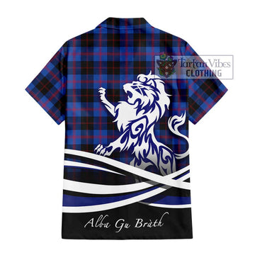 Maule Tartan Hawaiian Shirt with Alba Gu Brath Regal Lion Emblem