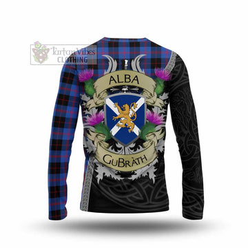 Maule Tartan Family Crest Long Sleeve T-Shirt Lion Rampant Royal Thistle Shield Celtic Inspired