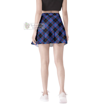 Maule Tartan Women's Plated Mini Skirt Cross Style
