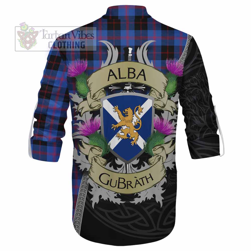 Tartan Vibes Clothing Maule Tartan Family Crest Ghillie Kilt Shirt Lion Rampant Royal Thistle Shield Celtic Inspired