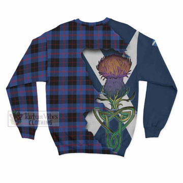 Maule Tartan Family Crest Sweatshirt Scottish Thistle Celtic Inspired