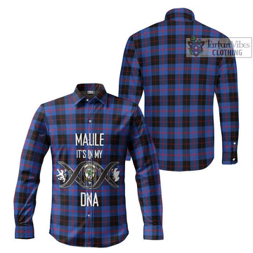 Maule Tartan Long Sleeve Button Shirt with Family Crest DNA In Me Style