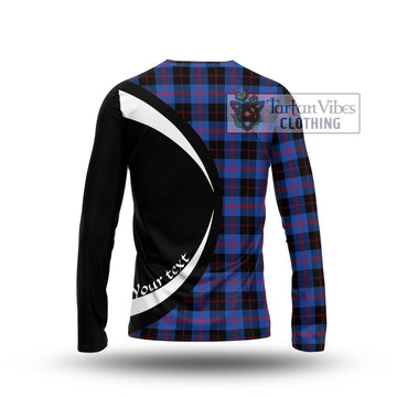 Maule Tartan Long Sleeve T-Shirt with Family Crest Circle Style