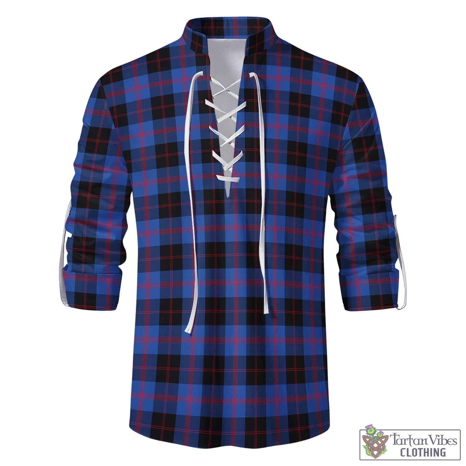 Tartan Vibes Clothing Maule Tartan Men's Scottish Traditional Jacobite Ghillie Kilt Shirt