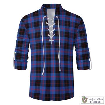 Tartan Vibes Clothing Maule Tartan Men's Scottish Traditional Jacobite Ghillie Kilt Shirt