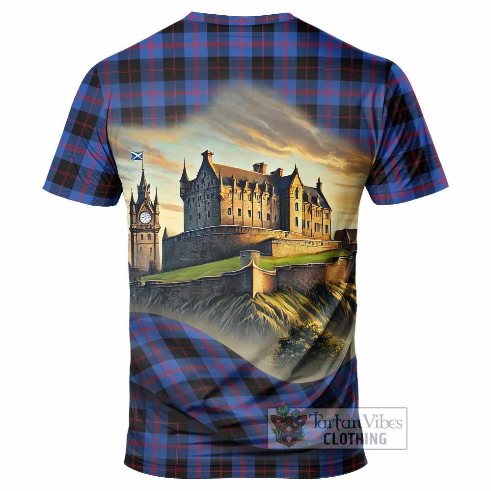 Tartan Vibes Clothing Maule Tartan Family Crest T-Shirt with Scottish Ancient Castle Stype