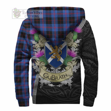 Maule Tartan Family Crest Sherpa Hoodie Lion Rampant Royal Thistle Shield Celtic Inspired