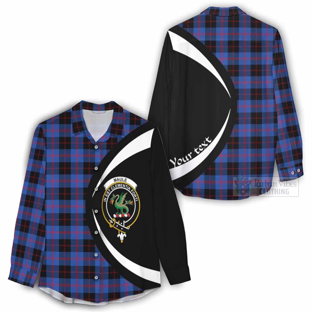 Tartan Vibes Clothing Maule Tartan Women's Casual Shirt with Family Crest Circle Style