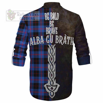 Maule Tartan Family Crest Ghillie Kilt Shirt Alba Gu Brath Be Brave Lion Ancient Style