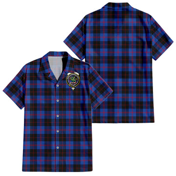 Maule Tartan Short Sleeve Button Down Shirt with Family Crest