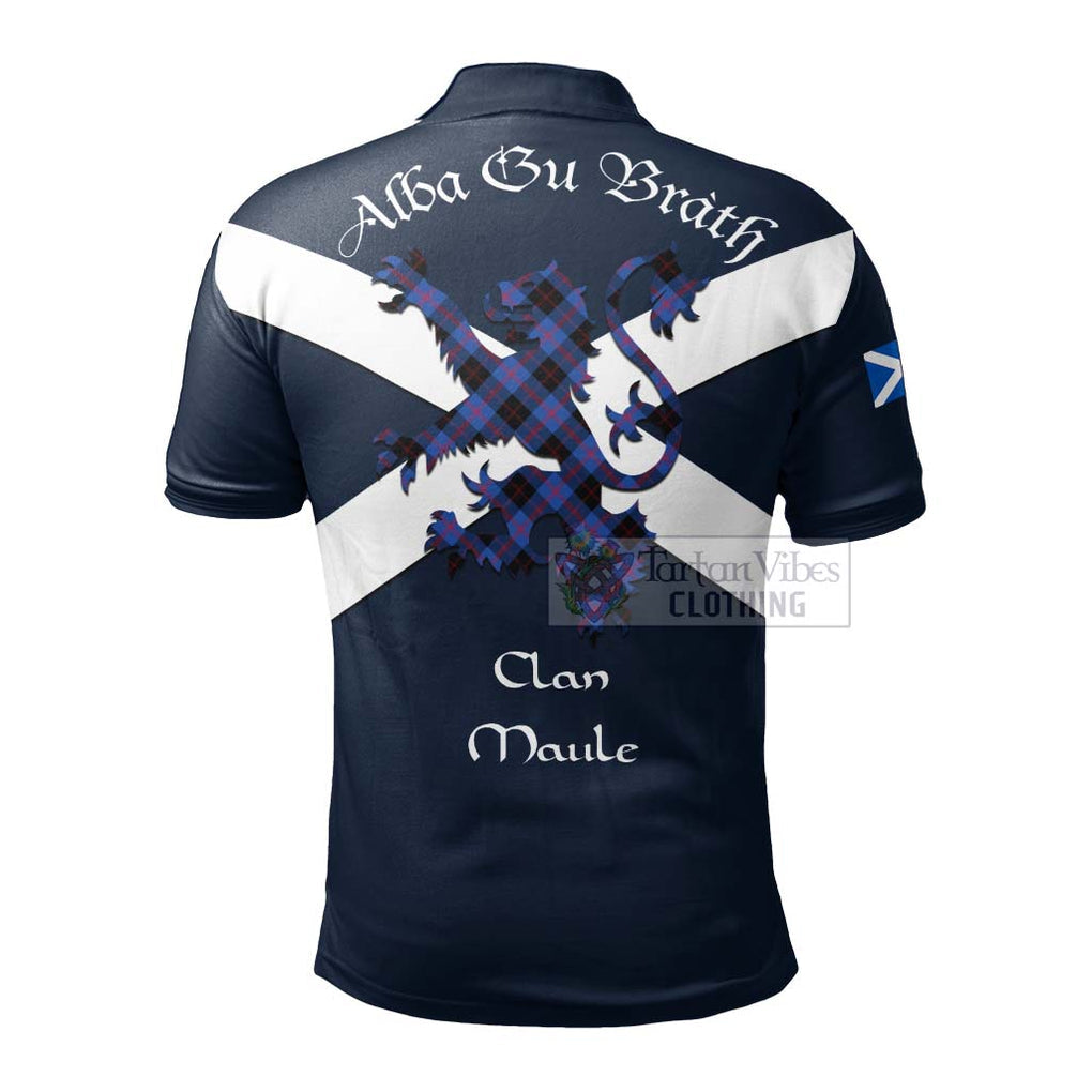 Tartan Vibes Clothing Maule Tartan Lion Rampant Polo Shirt – Proudly Display Your Heritage with Alba Gu Brath and Clan Name