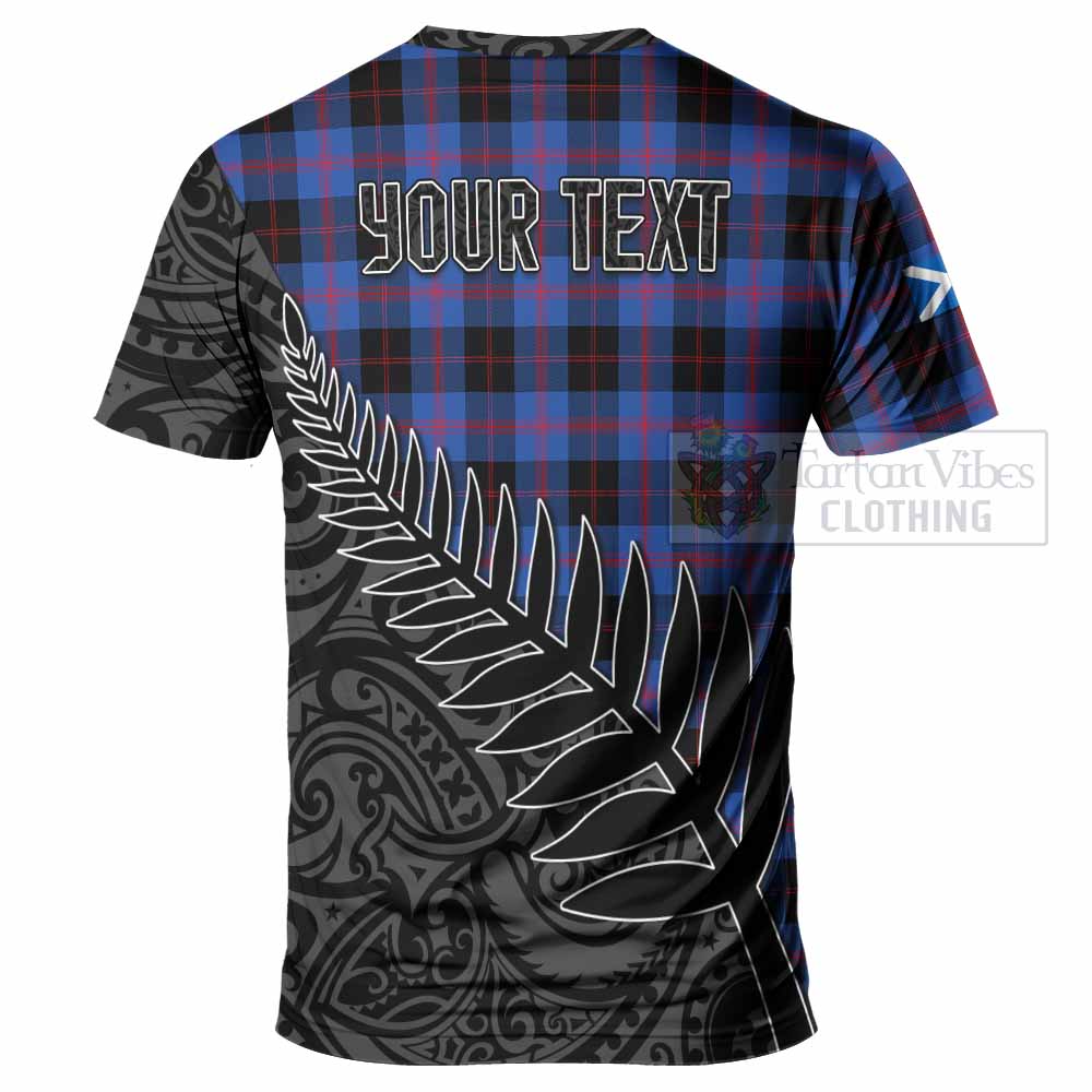 Tartan Vibes Clothing Maule Crest Tartan T-Shirt with New Zealand Silver Fern Half Style