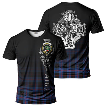Maule Tartan T-Shirt Featuring Alba Gu Brath Family Crest Celtic Inspired
